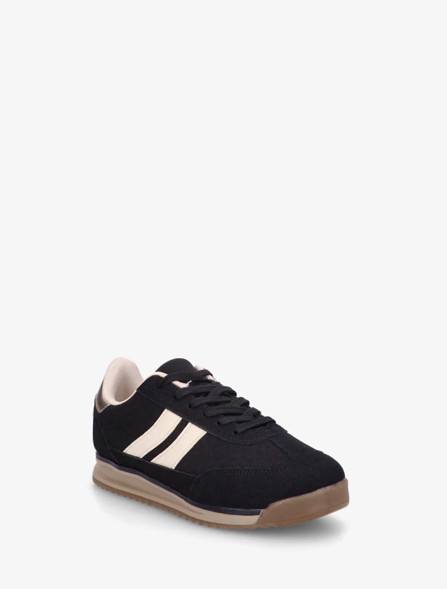 Sneakers van suèdine en nubuck-effect - Zwart - Image 2