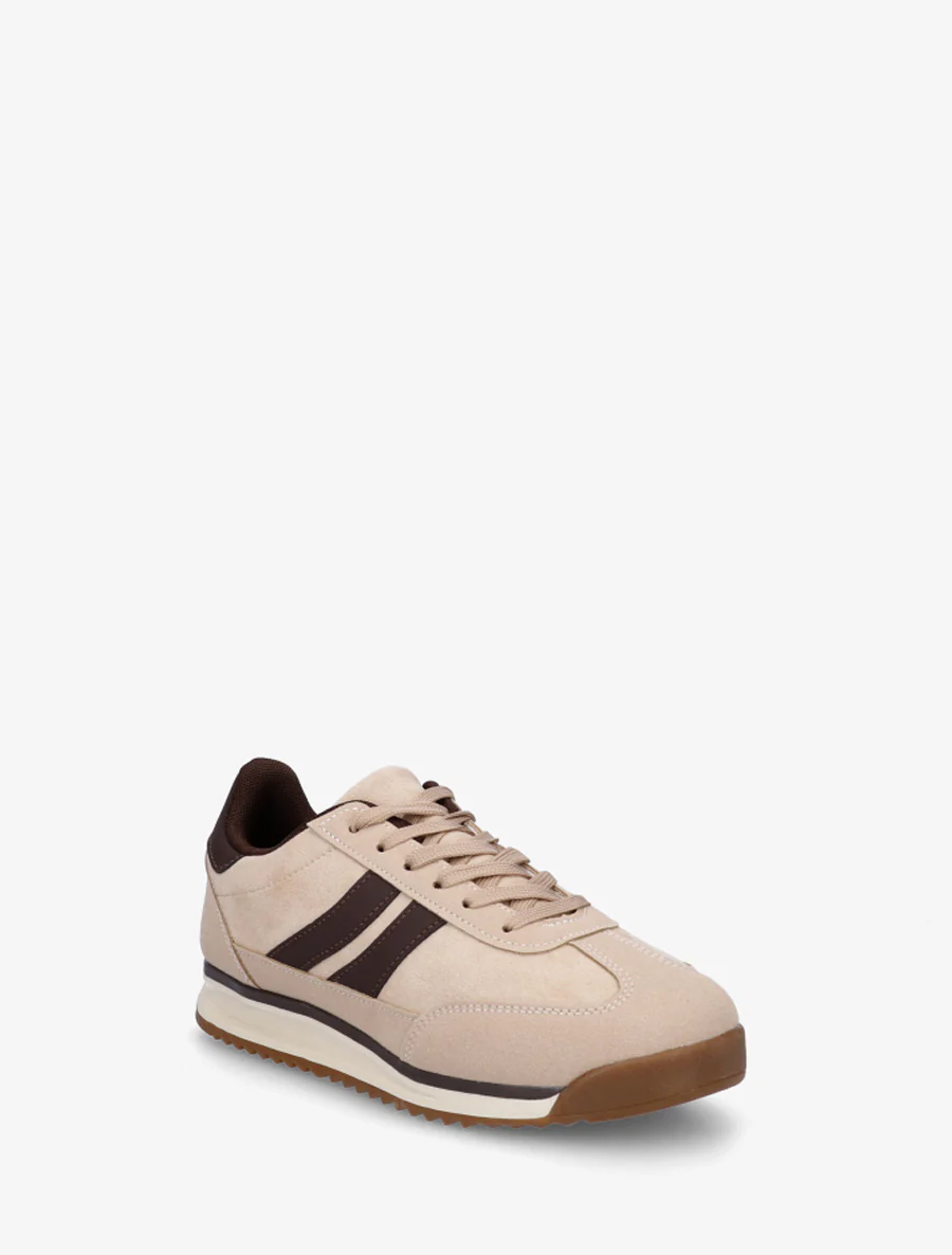 Sneakers van suèdine en nubuck-effect - Beige - Image 2