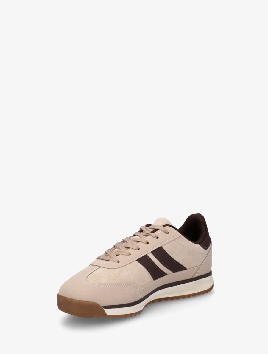Sneakers van suèdine en nubuck-effect - Beige - Image 3