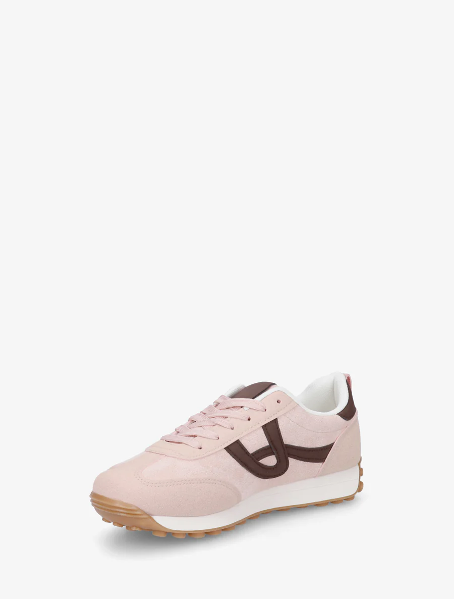 Sneakers van suèdine met contrasterende details - Roos - Image 3