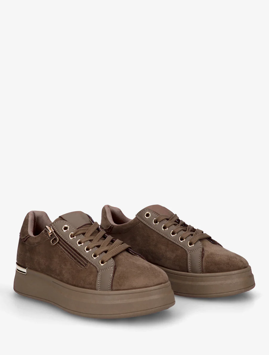 Sneakers van suèdine met dikke zool - Mol - Image 4