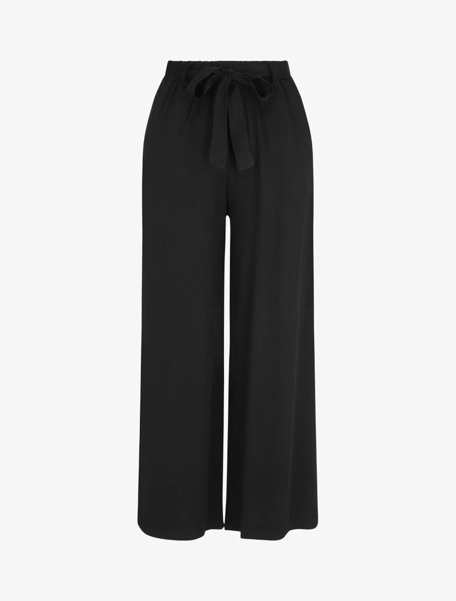 Soepele elastische broek - Zwart