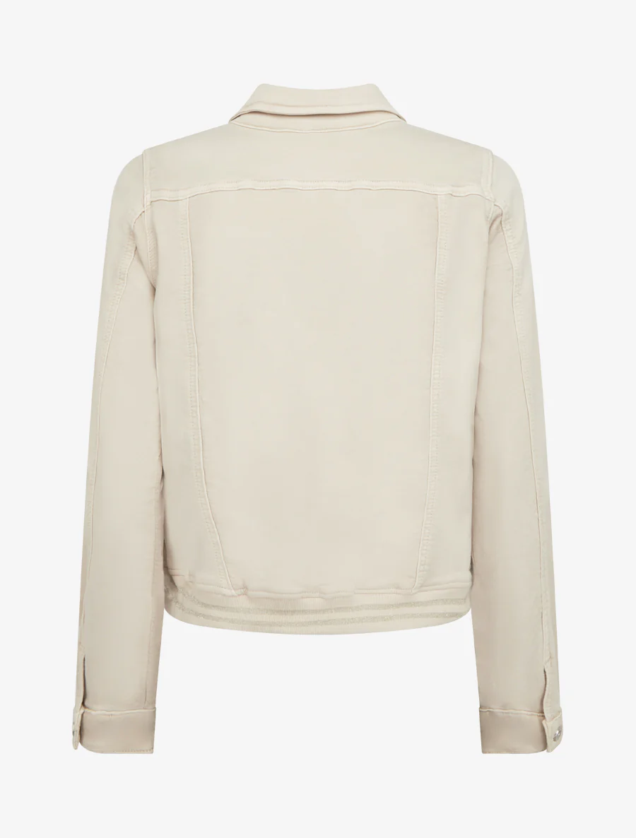 Spijkerjack met elastische boorden - Beige - Image 2