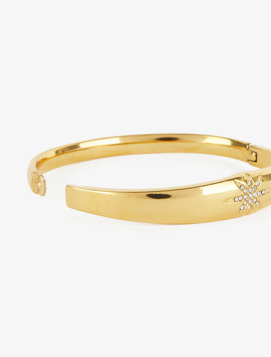 Sterriet armband versierd met witte zirkonia's - Goud - Image 3