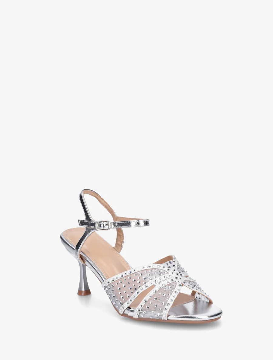 Strass sandalen en naaldhak - Geld - Image 2