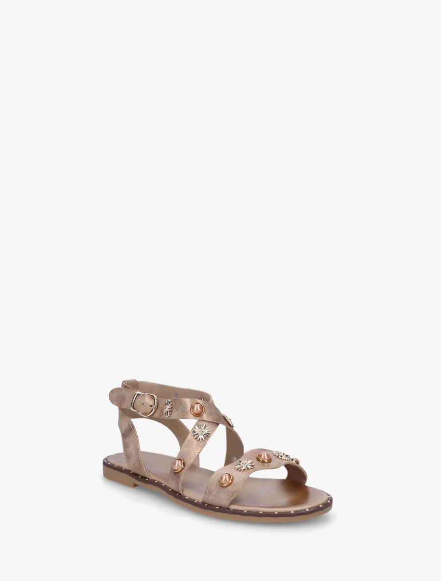 Strassenslippers met platte, genagelde zool - Mol - Image 2