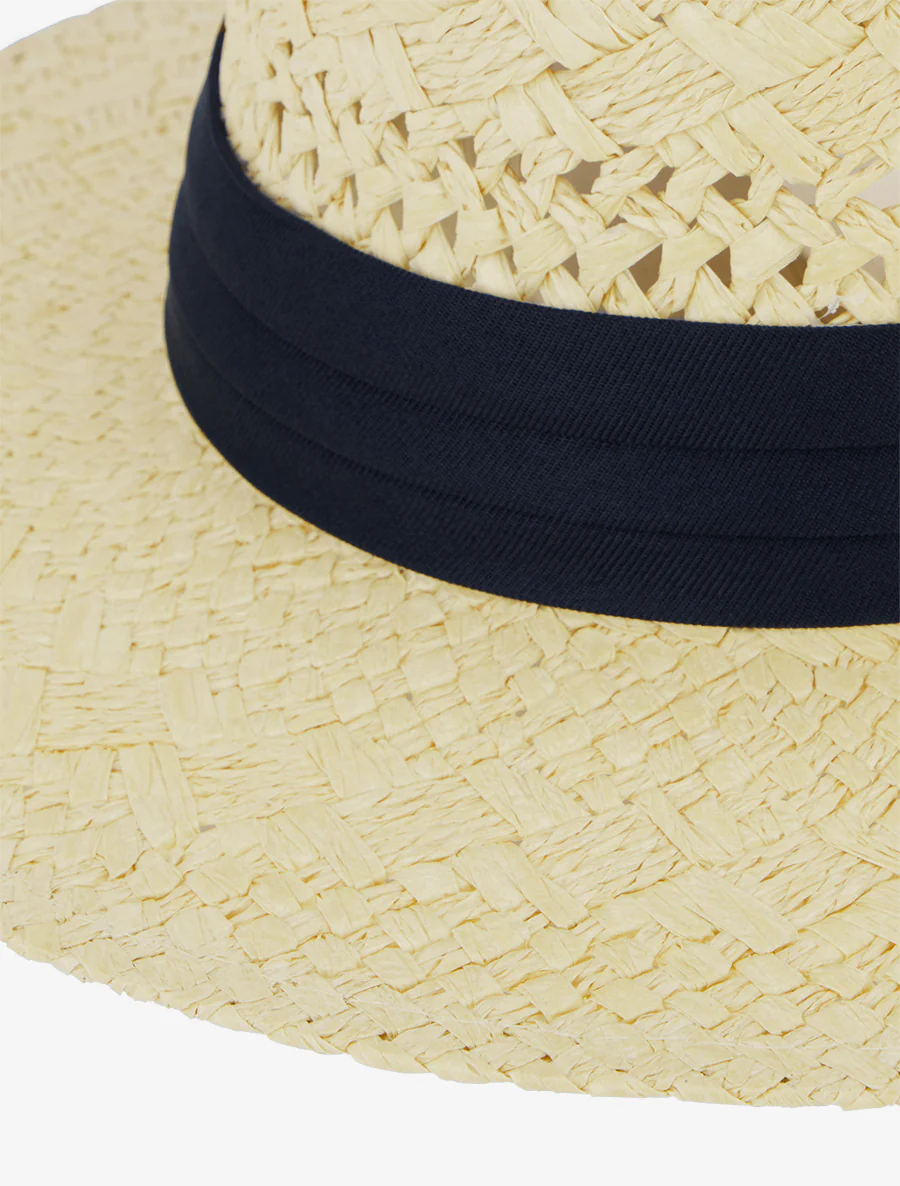 Strohoed met lint - Beige - Image 2