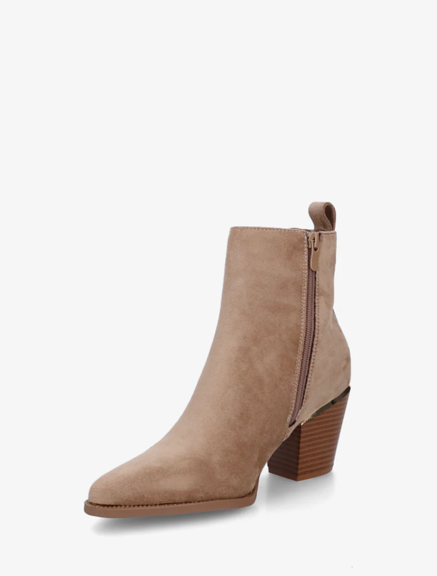 Suède enkellaarsjes in cowboylaarzen stijl - Mol - Image 3