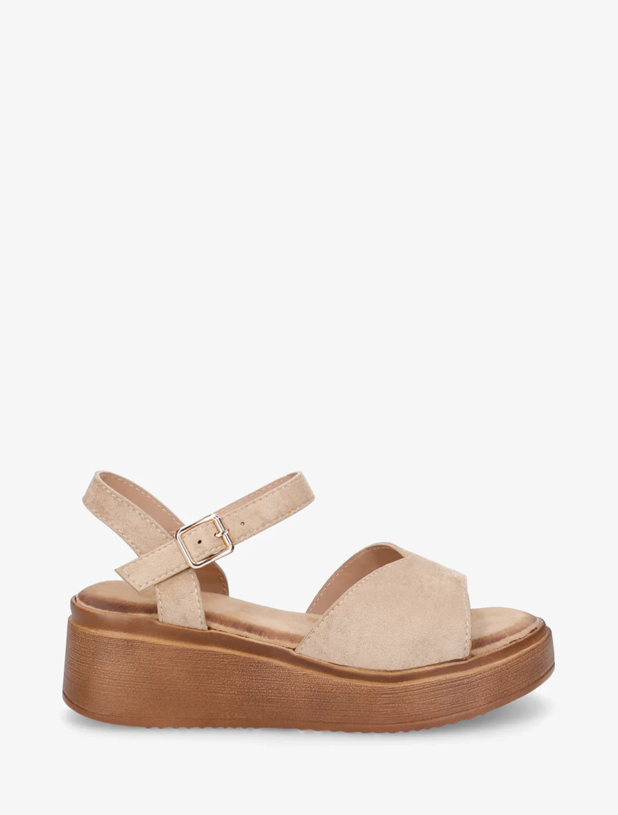 Suède sandalen met V-riem - Mol