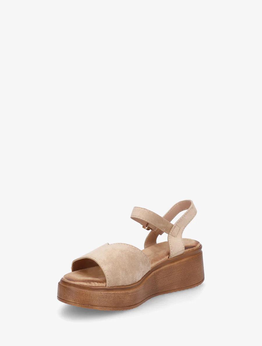 Suède sandalen met V-riem - Mol - Image 3