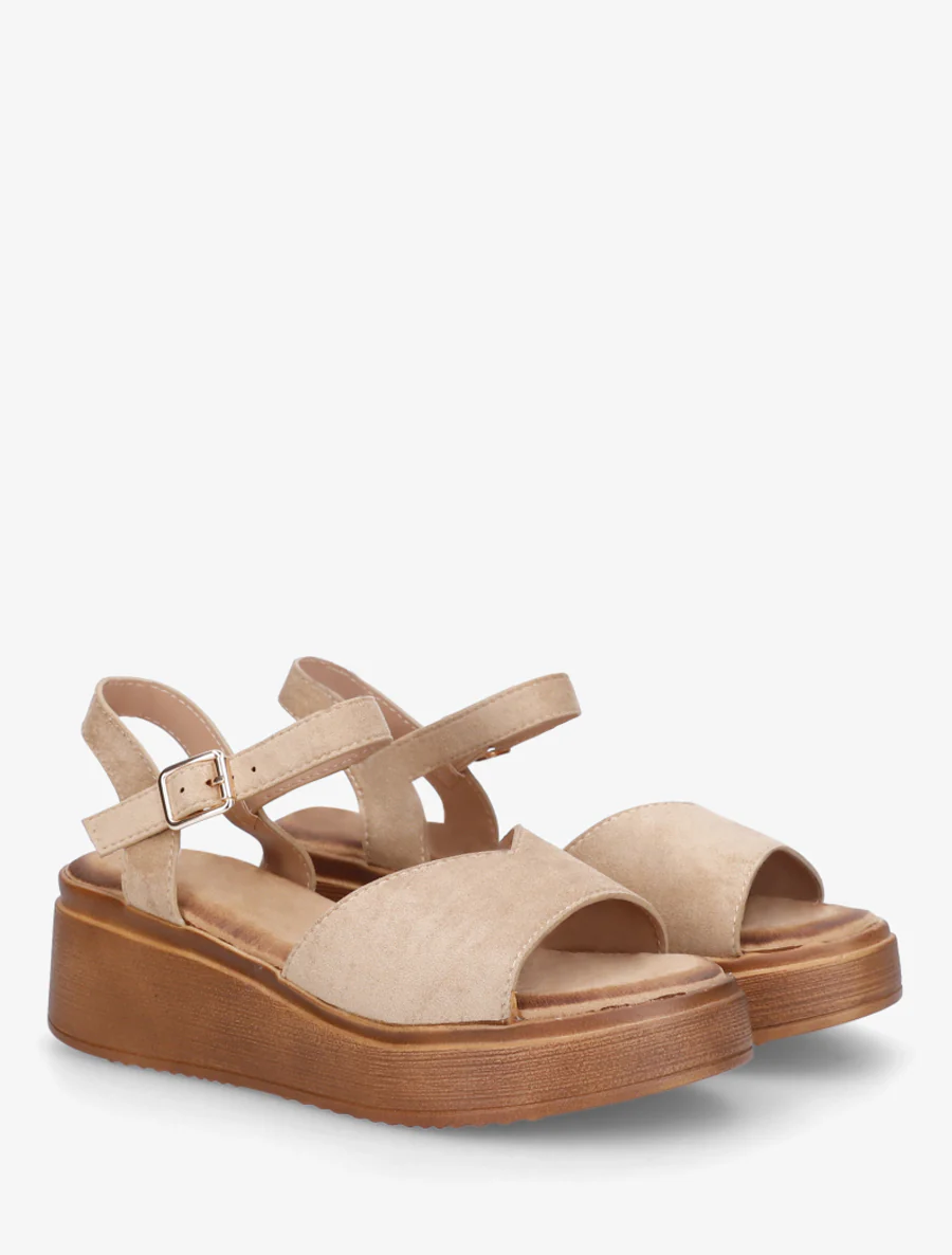 Suède sandalen met V-riem - Mol - Image 4