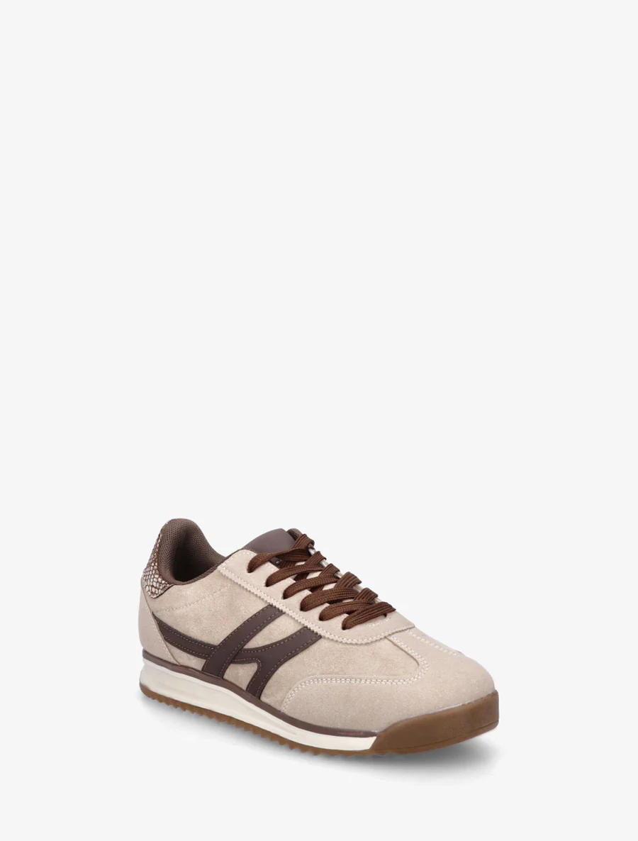 Suède sneakers met contrasterende hielversteviging - Mol - Image 2