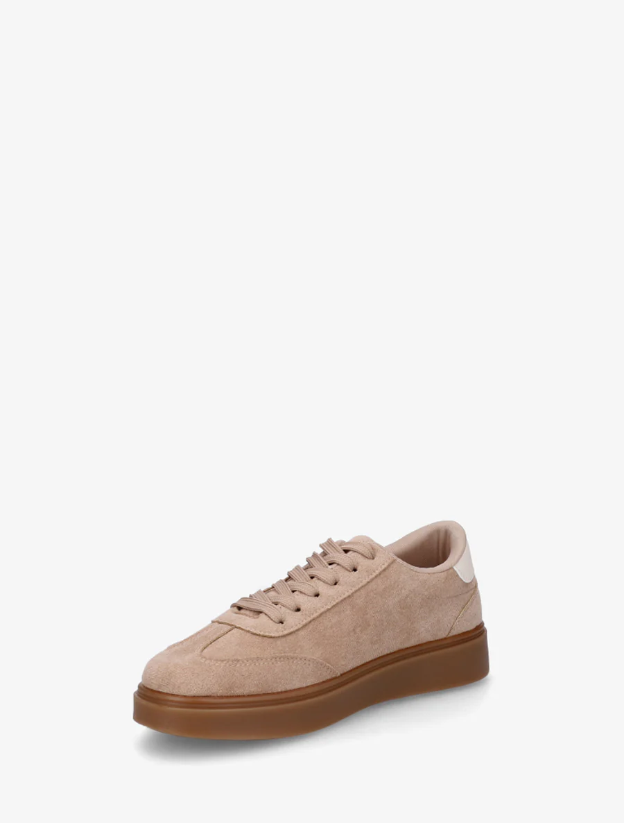 Suède sneakers met imitatieleren strepen - Mol - Image 3