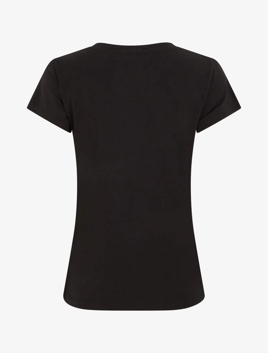 T-shirt met scooterpatroon met strass-steentjes - Zwart - Image 2