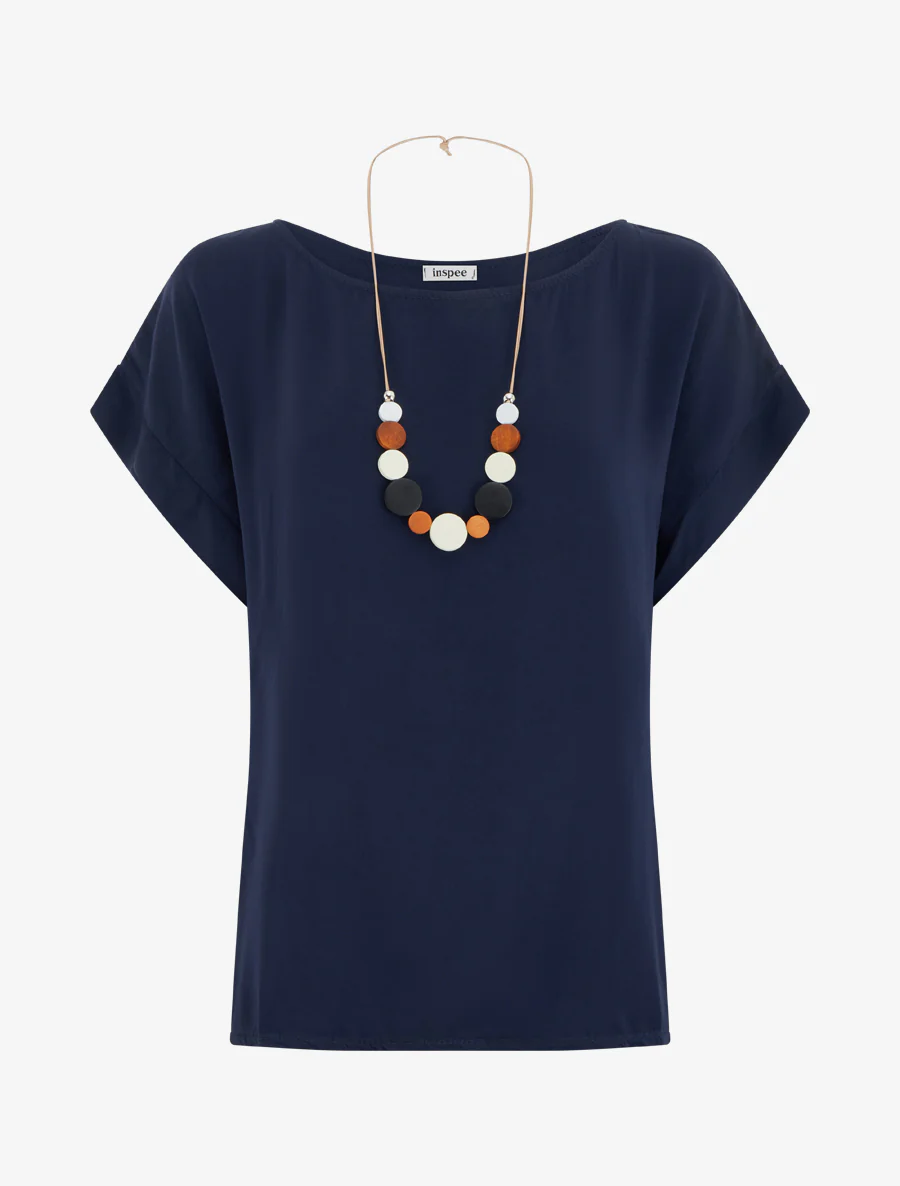 Top met korte mouwen - Marine