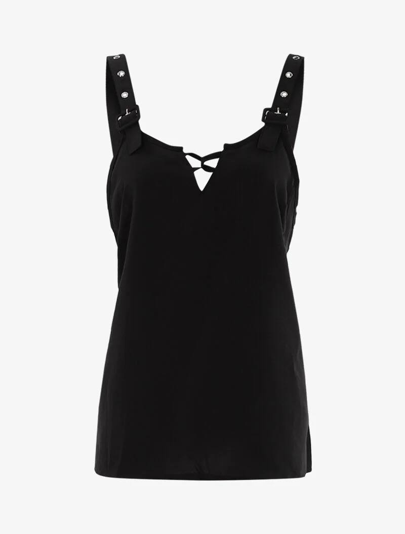 Gestileerde tanktop - zwart