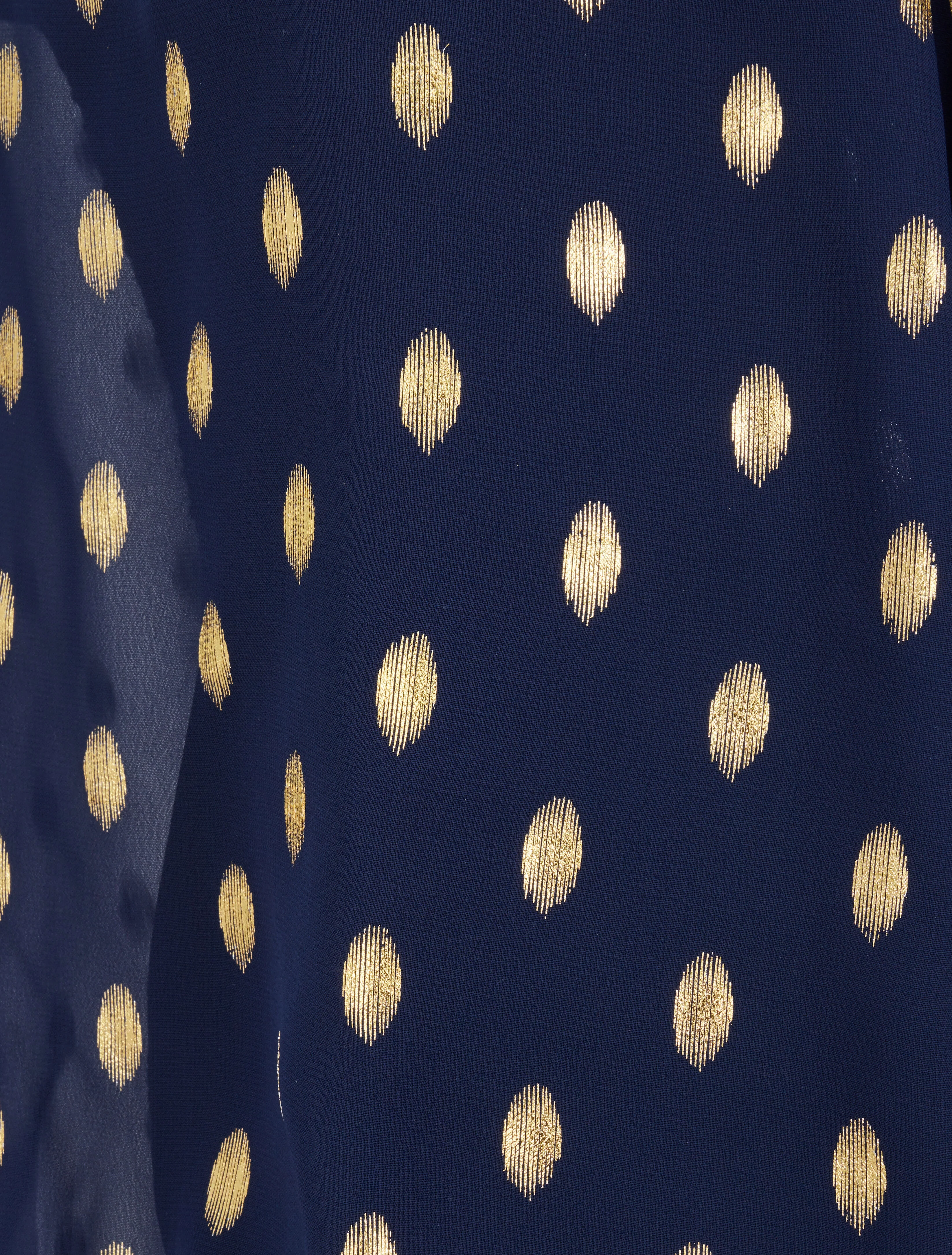Mouwloze top met iriserende stippenprint - Marine - Image 3
