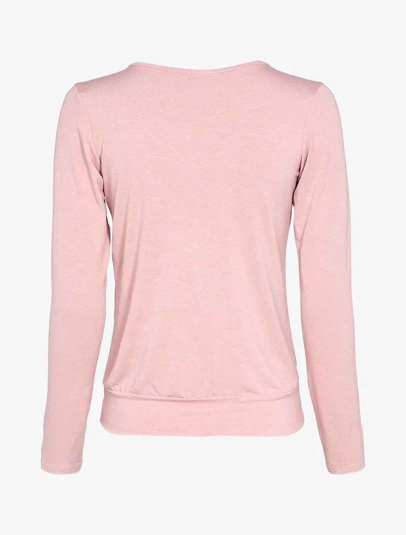 Top stretch met overslagkraag - Roze - Image 3