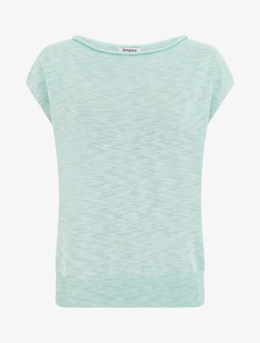 Top van mesh. - Turkoois