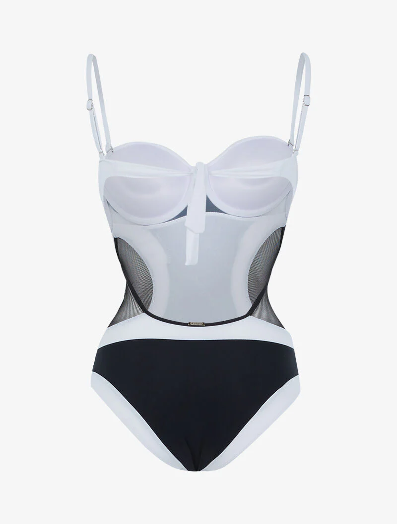 Trikini color block - zwart/wit - Image 2