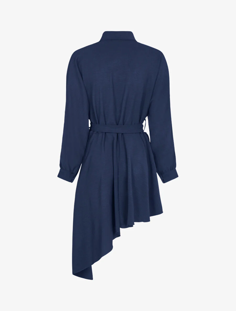 Tunic met afgeschuinde rand - Marine - Image 2