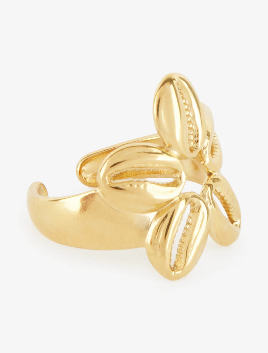 Verstelbare schelpenring - Goud - Image 2