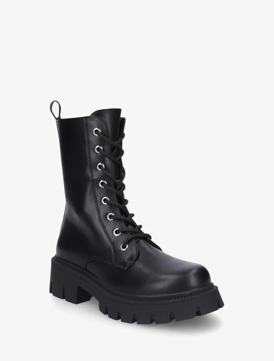 Veterschoenen met hoge schacht - Zwart - Image 2
