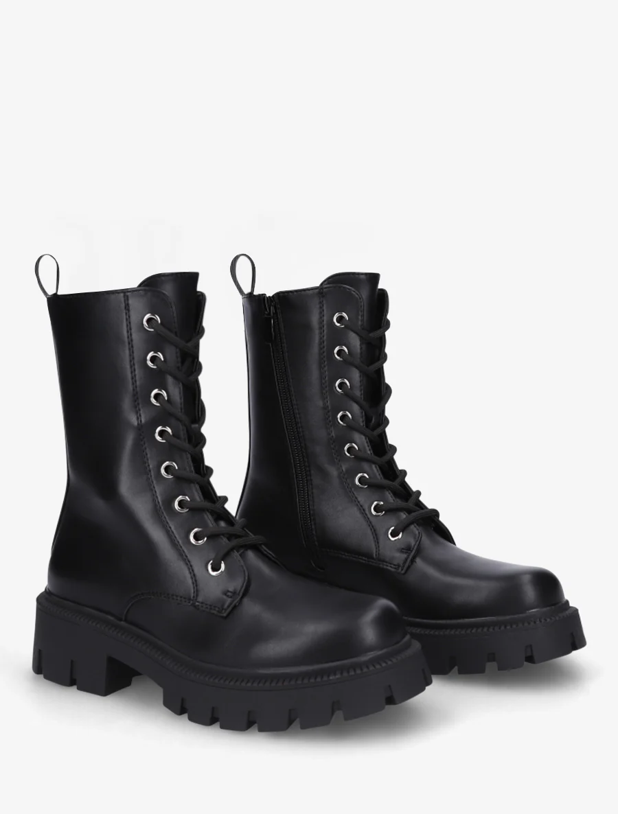 Veterschoenen met hoge schacht - Zwart - Image 4