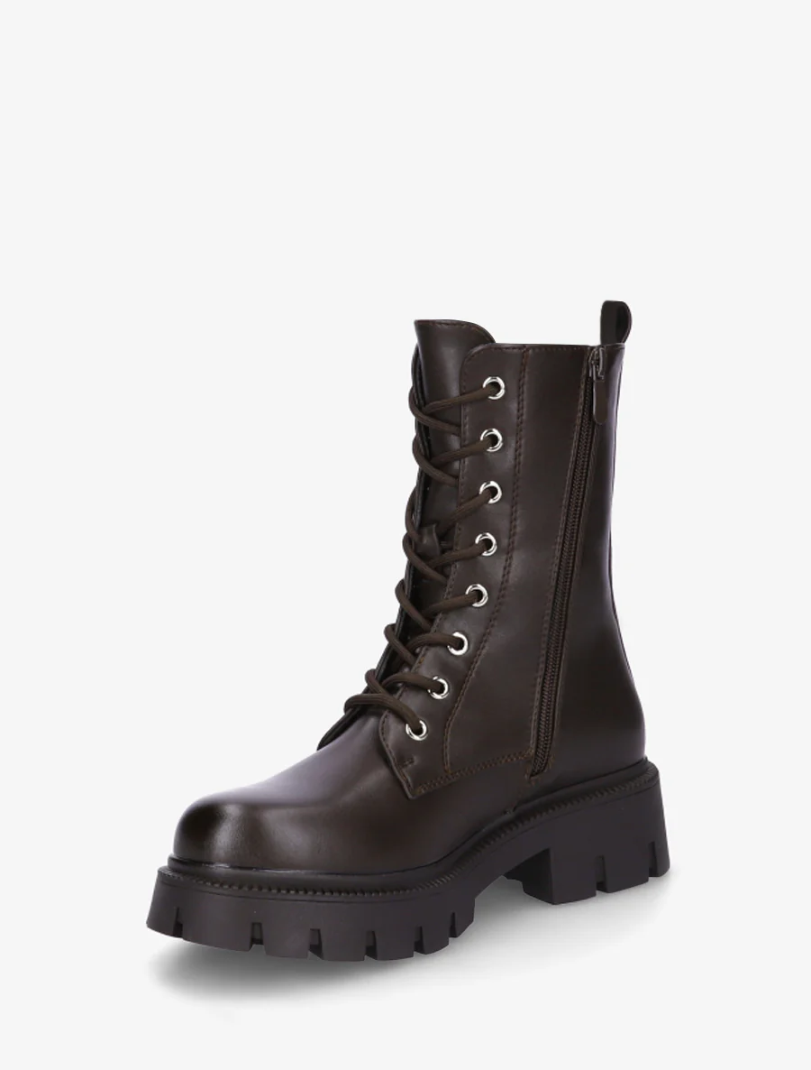 Veterschoenen met hoge schacht - Chocolade - Image 3
