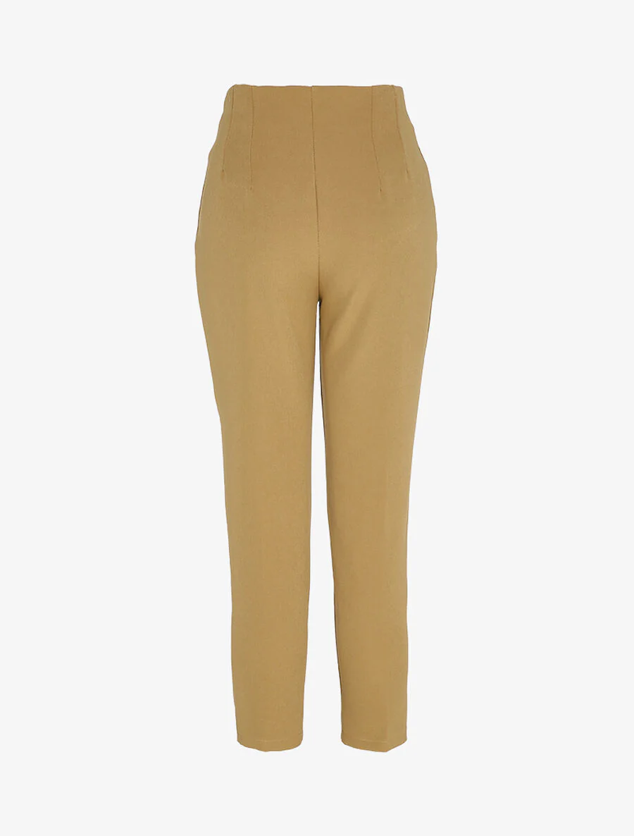 Vlotte 7/8-broek met wortelpasvorm - Kameel - Image 2