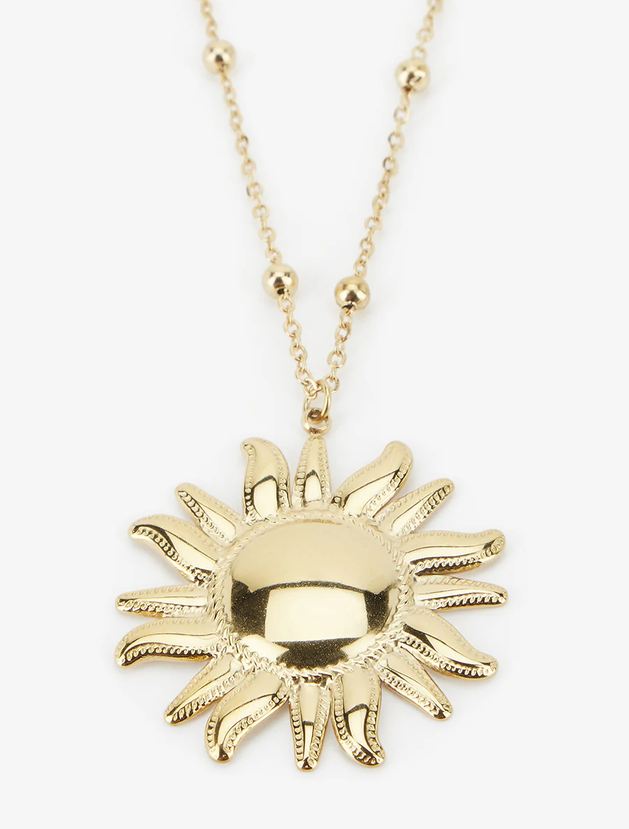 Zonnepatroon ketting - Goud - Image 3